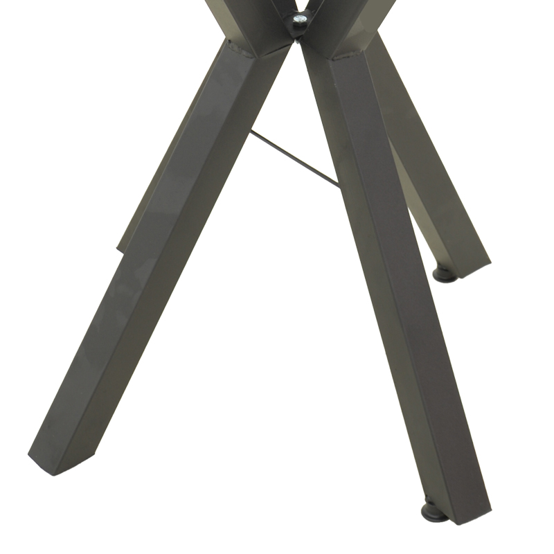 Tavolinë Prestone pakoworld mermer i bardhë melamine-metal i zi 70x70x75cm