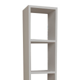 Bibliotekë melamine Barzine pakoworld në nuancë të bardhë 27.6x19.5x150cm