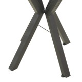 Prestone pakoworld tavolinë melamine në nuancë të bardhë dhe këmbë metalike të zezë 70x70x75cm