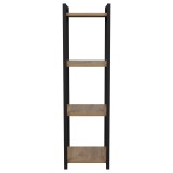 Raft dyshemeje Harvey pakoworld metal i zi dhe melamine në nuancë natyrale 33x28x100cm
