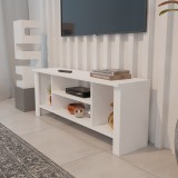 Komodinë TV Seref pakoworld në ngjyrë të bardhë 120x30x47cm