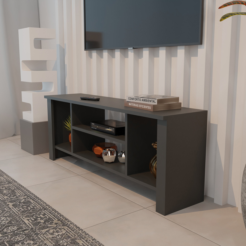 Njësi TV Seref pakoworld në ngjyrë antracit 120x30x47cm