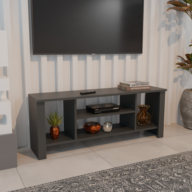 Njësi TV Seref pakoworld në ngjyrë antracit 120x30x47cm