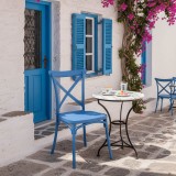 Karrige Crossie e palosshme pakoworld pp në nuancë blu 41x46x84cm