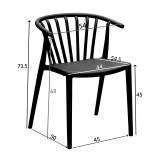 Fotel Zelma pakoworld pp në nuancë antraciti 55x53x73cm