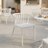 Fotel Zelma pakoworld pp në nuancë të bardhë 55x53x73cm