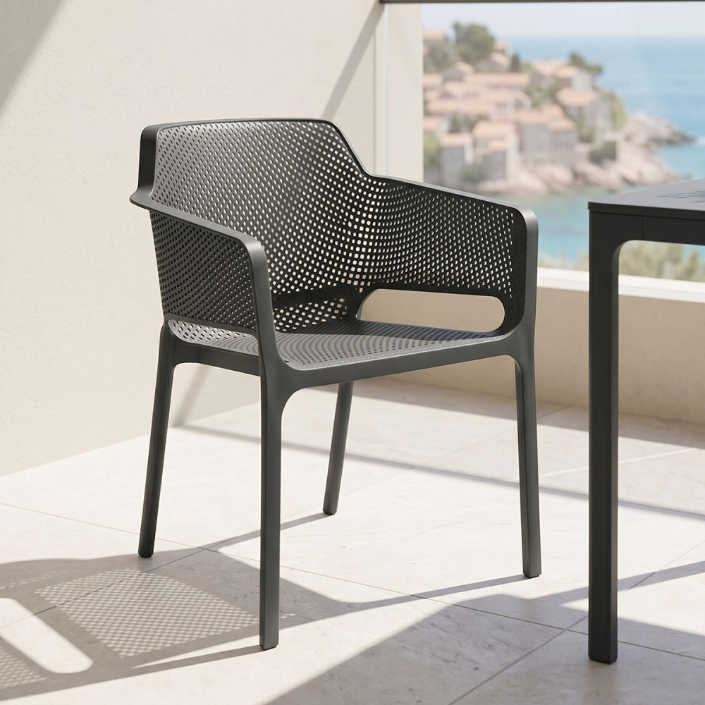 Fotel Oviez pakoworld pp në nuancë antraciti 59x58x79cm