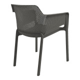 Fotel Oviez pakoworld pp në nuancë antraciti 59x58x79cm