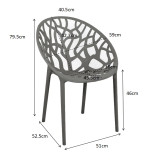 Fotel Daren pakoworld pp në nuancë kapuçino 59x60x79.5cm