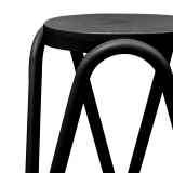Stol i palosshëm Serzona pakoworld pp në ngjyrë të zezë D27x45.5cm
