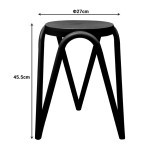 Stol i palosshëm Serzona pakoworld pp në ngjyrë mente D27x45.5cm