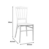 Karrige Napoleon pakoworld pp e bardhë 38.5x46.5x89cm