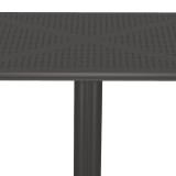 Tavolinë Groovy pakoworld pp e perforuar antracit 60x60x76cm