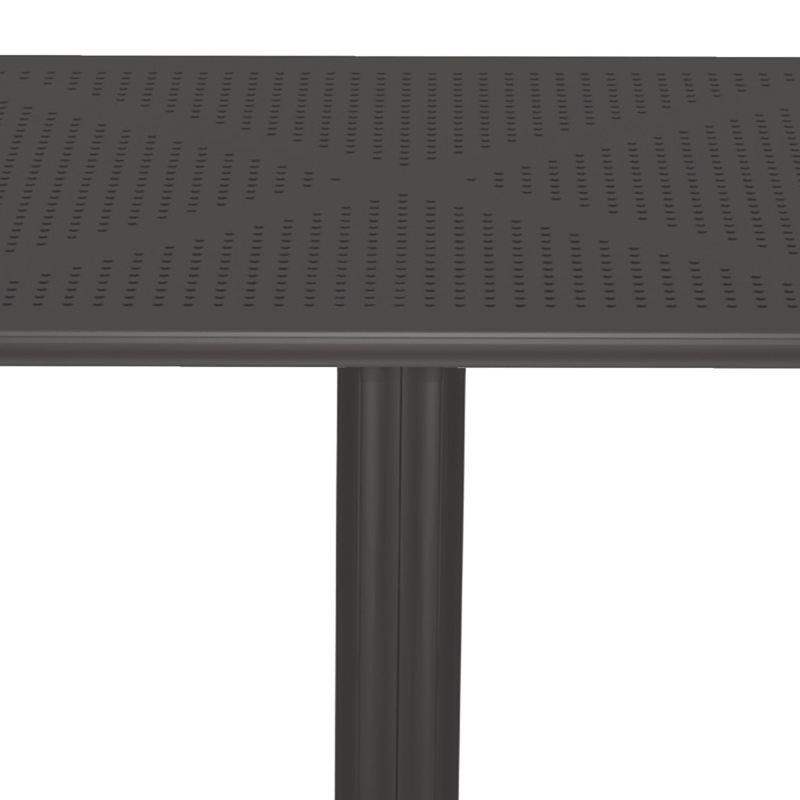 Tavolinë Groovy pakoworld pp e perforuar antracit 60x60x76cm