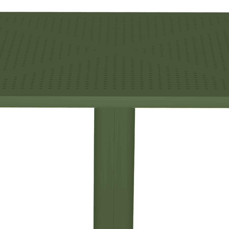 Tavolinë Groovy pakoworld pp e perforuar jeshile e errët 60x60x76cm