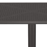 Tavolinë Groovy pakoworld pp e perforuar antracit 80x80x74cm