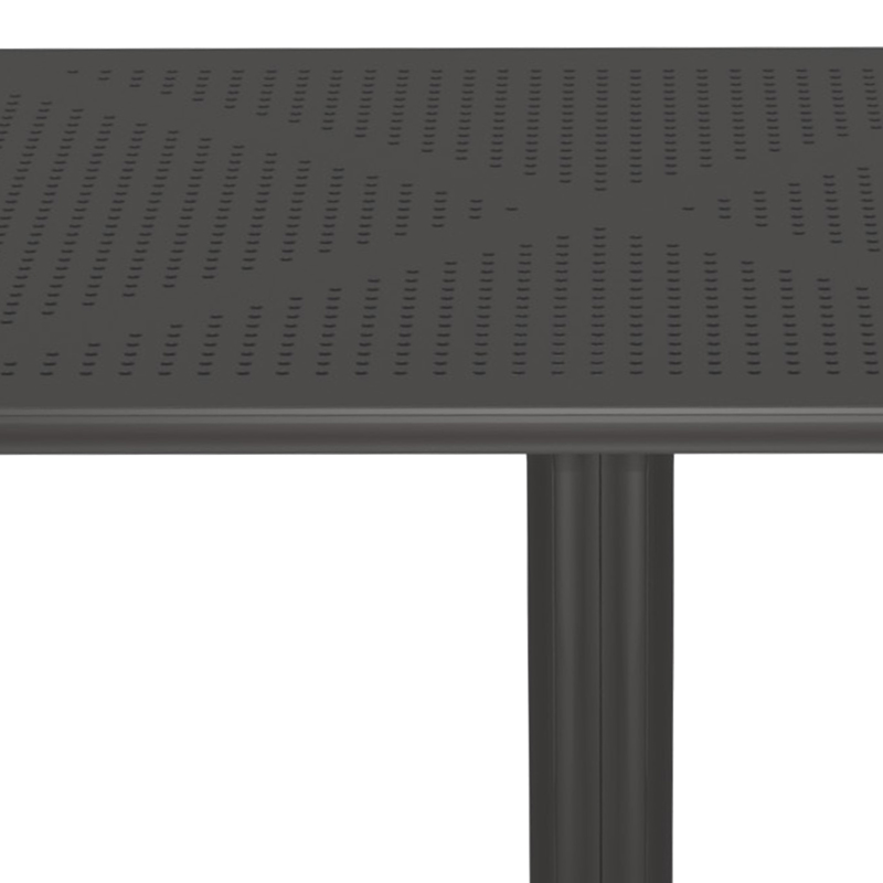Tavolinë Groovy pakoworld pp e perforuar antracit 80x80x74cm