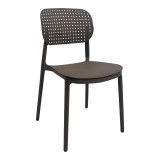 Karrige e palosshme Regande pakoworld pp kafe 42x49.5x82cm