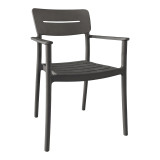 Karrige Pilma pakoworld antracit PP 57x54x82cm