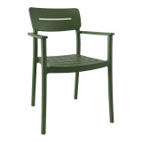Fotel Pilma pakoworld jeshile e errët PP 57x54x82cm