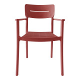 Fotel Pilma pakoworld e kuqe burgundy PP 57x54x82cm