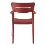 Fotel Pilma pakoworld e kuqe burgundy PP 57x54x82cm