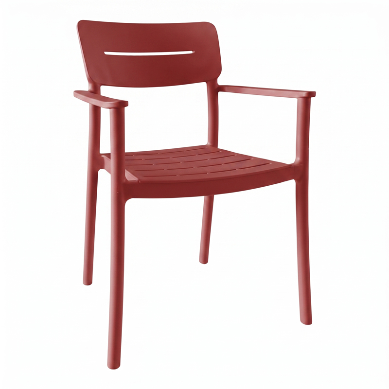 Fotel Pilma pakoworld e kuqe burgundy PP 57x54x82cm