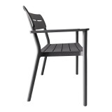 Stol dysh Cadrin pakoworld PP antracit 117x60x83cm