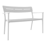 Stol dyvendësh Cadrin pakoworld PP i bardhë 117x60x83cm