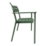 Stol dysh Cadrin pakoworld PP jeshile e errët 117x60x83cm