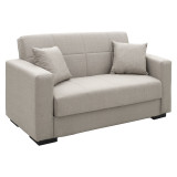 Divan-shtrat me magazinim dy-vendësh Vox pakoworld pëlhurë gri-bezhë 154x82x83cm