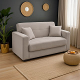 Divan-shtrat me magazinim dy-vendësh Vox pakoworld pëlhurë gri-bezhë 154x82x83cm