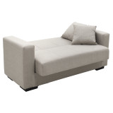 Divan-shtrat me magazinim dy-vendësh Vox pakoworld pëlhurë gri-bezhë 154x82x83cm
