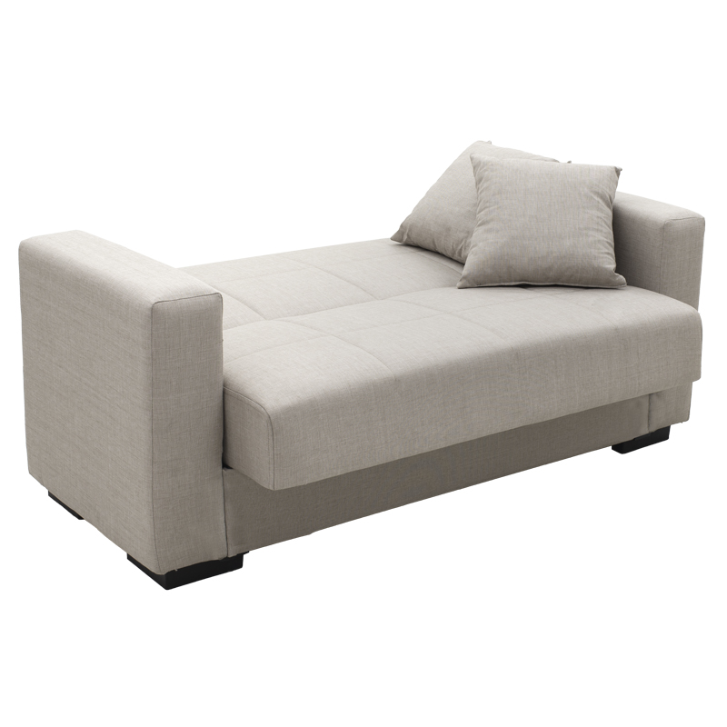 Divan-shtrat me magazinim dy-vendësh Vox pakoworld pëlhurë gri-bezhë 154x82x83cm
