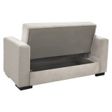 Divan-shtrat me magazinim dy-vendësh Vox pakoworld pëlhurë gri-bezhë 154x82x83cm