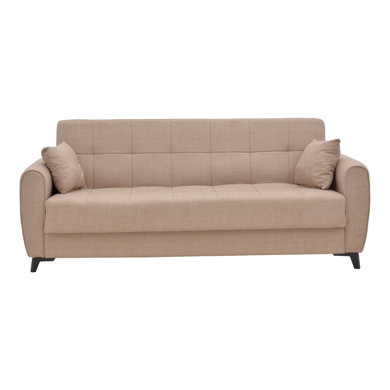 Divan-shtrat me magazinim tre-vendesh Lincoln pakoworld pëlhurë bezhë 225x75x85cm