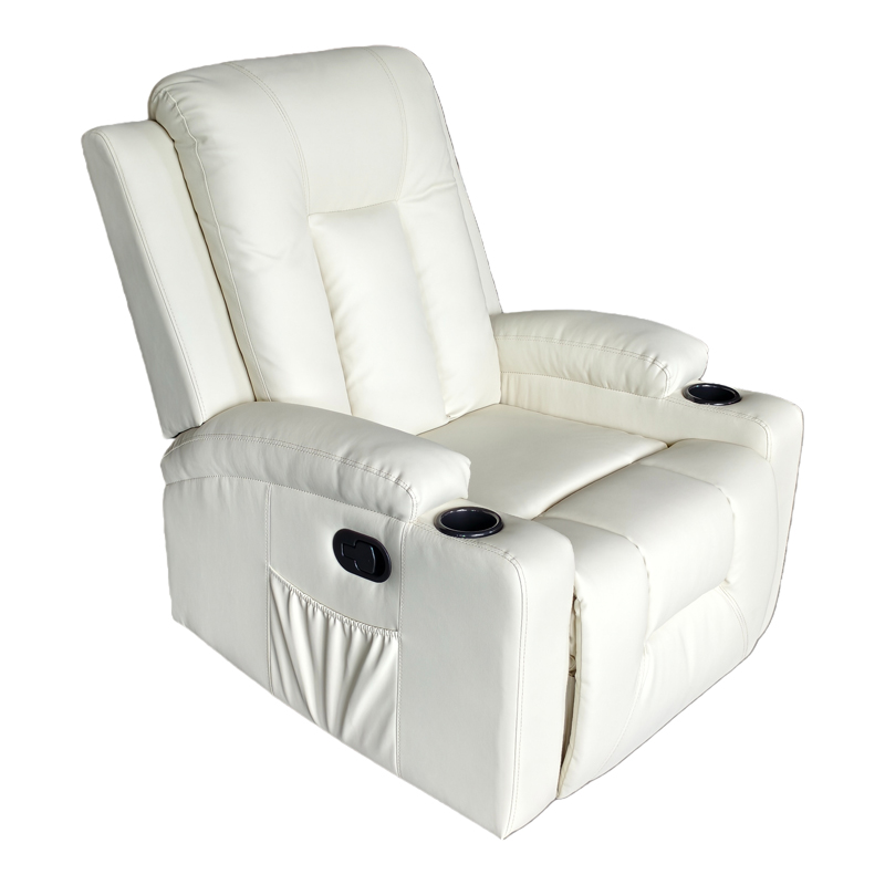 Fotel relaksi Gessel pakoworld PU në nuancë krem 80x90x98cm