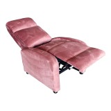 Fotel relaksi Norva pakoworld kadife në nuancë trëndafili të pluhurosur 68.5x86x100cm