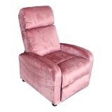 Fotel relaksi Norva pakoworld kadife në nuancë trëndafili të pluhurosur 68.5x86x100cm