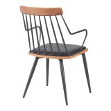 Fotel Posse pakoworld metal i zi-dru arre-pu i zi 52x59x83cm