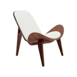Fotel Vilma pakoworld PU bezhë-kompensatë arre 90x76.5x74.5cm