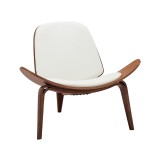 Fotel Vilma pakoworld PU bezhë-kompensatë arre 90x76.5x74.5cm