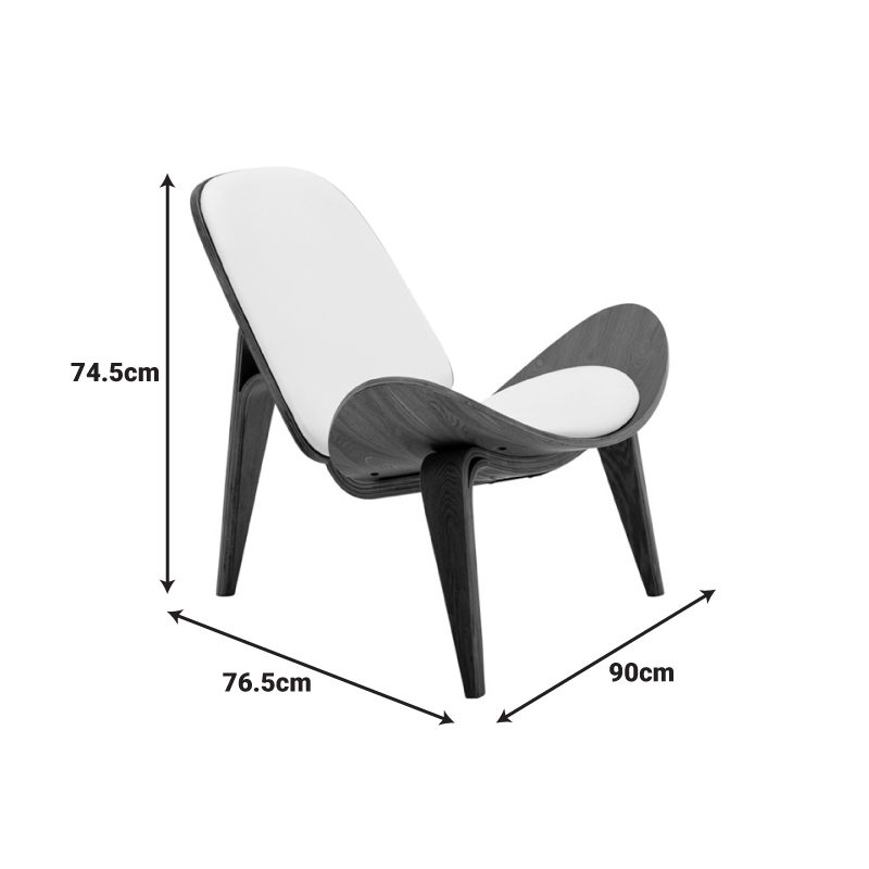 Fotel Vilma pakoworld PU bezhë-kompensatë arre 90x76.5x74.5cm
