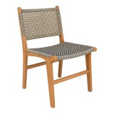 Karrige Darien pakoworld skelet druri tik në nuancë natyrale dhe litar pe krem-zi 52x62x86cm