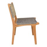 Karrige Darien pakoworld skelet druri tik në nuancë natyrale dhe litar pe krem-zi 52x62x86cm