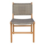 Karrige Darien pakoworld skelet druri tik në nuancë natyrale dhe litar pe krem-zi 52x62x86cm