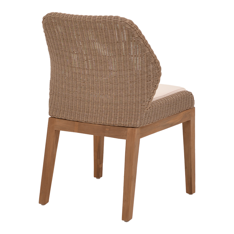 Karrige Swinton pakoworld skelet alumini dru tiku me këmbë në nuancë natyrale dhe rregullim PE 53x63x86cm