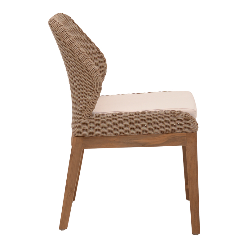 Karrige Swinton pakoworld skelet alumini dru tiku me këmbë në nuancë natyrale dhe rregullim PE 53x63x86cm