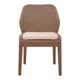 Karrige Swinton pakoworld skelet alumini dru tiku me këmbë në nuancë natyrale dhe rregullim PE 53x63x86cm