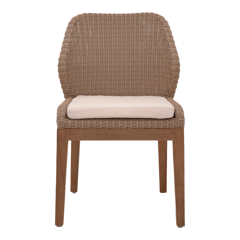 Karrige Swinton pakoworld skelet alumini dru tiku me këmbë në nuancë natyrale dhe rregullim PE 53x63x86cm